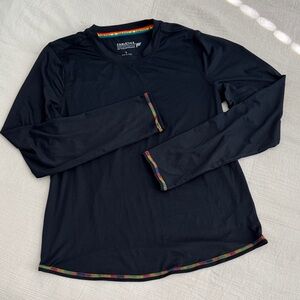 Fabletics Black Long Sleeve with Vibrant Trim
